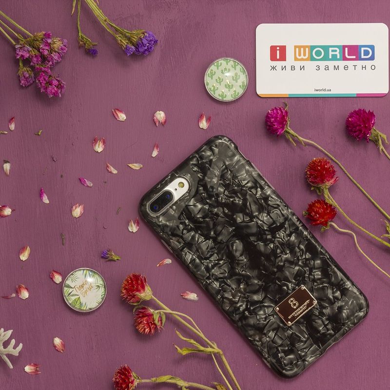 Купить Блестящий чехол WK Shell черный для iPhone 8 Plus/7 Plus по лучшей цене в Украине 🔔 ,  наш интернет - магазин гарантирует качество и быструю доставку вашего заказа 🚀