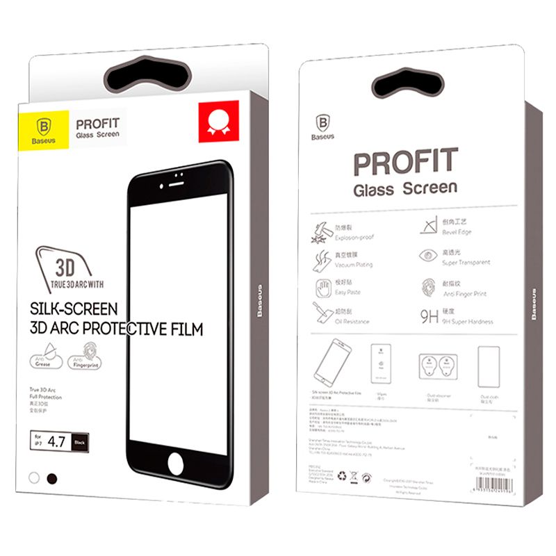Купити Защитное стекло Baseus Silk-Screen 3D Arc Black для iPhone 7 | 8 | SE 2020 за найкращою ціною в Україні 🔔, наш інтернет - магазин гарантує якість і швидку доставку вашого замовлення 🚀