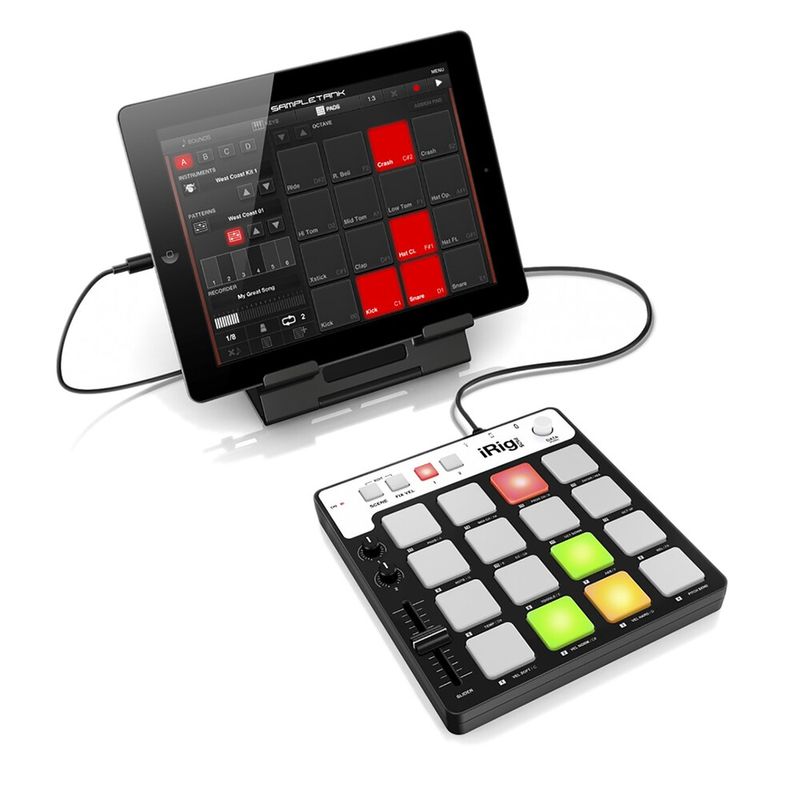 Купити MIDI-контролер IK Multimedia iRig Pads MIDI Groove Controller для iPhone, iPad, iPod Touch, MacBook за найкращою ціною в Україні 🔔, наш інтернет - магазин гарантує якість і швидку доставку вашого замовлення 🚀