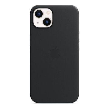 Черный кожаный чехол iLoungeMax Leather Case MagSafe Midnight для iPhone 13 OEM