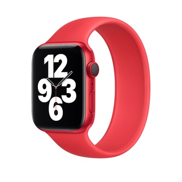 Купить Силиконовый монобраслет Apple Solo Loop (PRODUCT) Red для Apple Watch 44mm | 42mm (MYTM2) Размер 6 по лучшей цене в Украине 🔔 ,  наш интернет - магазин гарантирует качество и быструю доставку вашего заказа 🚀