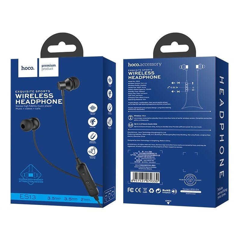 Купити Bluetooth-навушники Hoco ES13 Plus Black за найкращою ціною в Україні 🔔, наш інтернет - магазин гарантує якість і швидку доставку вашого замовлення 🚀
