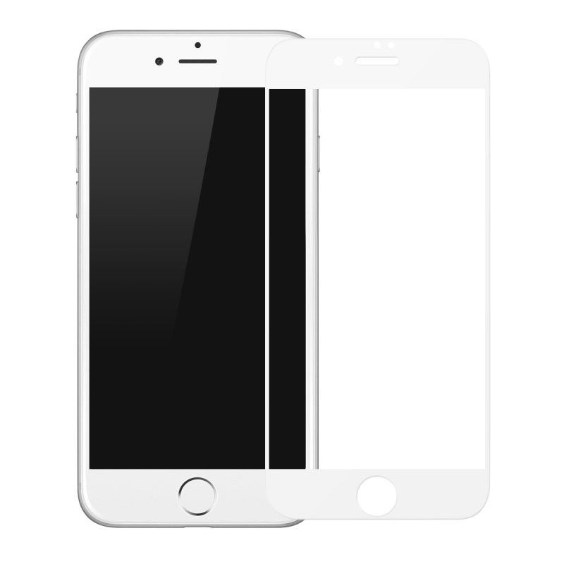 Купить Защитное стекло Baseus Silk-Screen 3D Arc White для iPhone 7 | 8 | SE 2020 по лучшей цене в Украине 🔔 ,  наш интернет - магазин гарантирует качество и быструю доставку вашего заказа 🚀