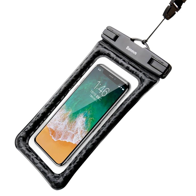 Купить Универсальный водонепроницаемый чехол Baseus Waterproof Bag Black для смартфонов до 6" по лучшей цене в Украине 🔔 ,  наш интернет - магазин гарантирует качество и быструю доставку вашего заказа 🚀