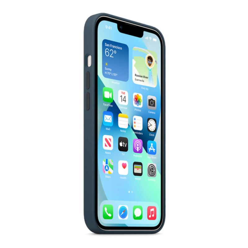 Силиконовый чехол Apple Silicone Case MagSafe Abyss Blue (MM213) для iPhone 13 mini