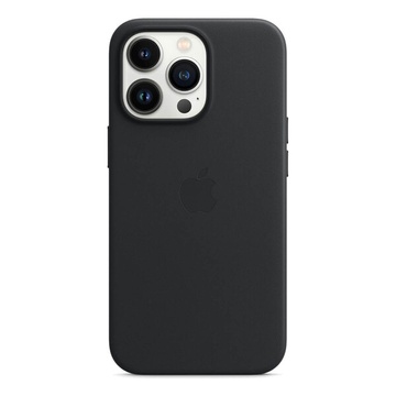 Черный кожаный чехол iLoungeMax Leather Case MagSafe Midnight для iPhone 13 Pro (с поддержкой анимации) OEM