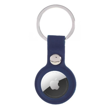 Силиконовый брелок с кольцом iLoungeMax Silicone Keychain Case Blue для AirTag