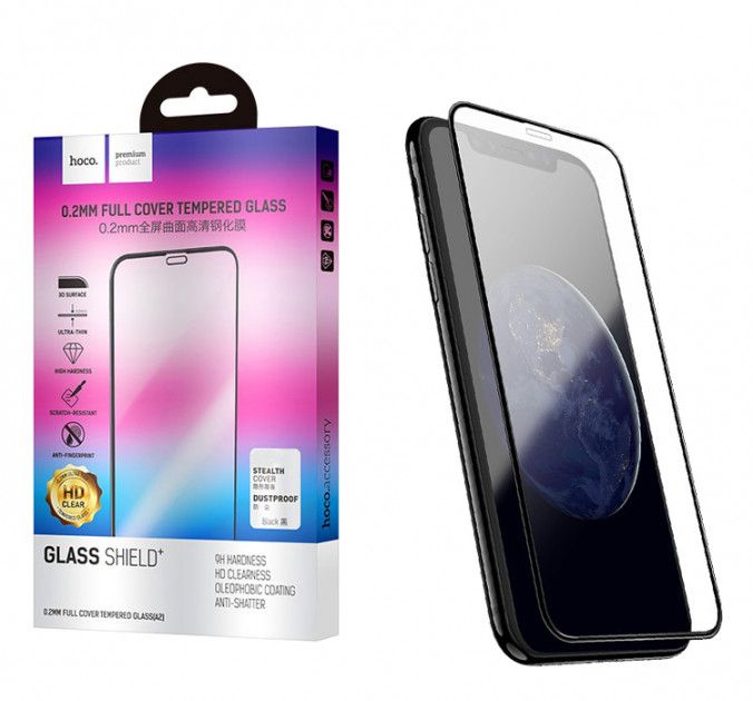 Купити Захисне скло Hoco Full screen curved surface HD 0.2 mm (A2) для Apple iPhone Xs Black Max за найкращою ціною в Україні 🔔, наш інтернет - магазин гарантує якість і швидку доставку вашого замовлення 🚀