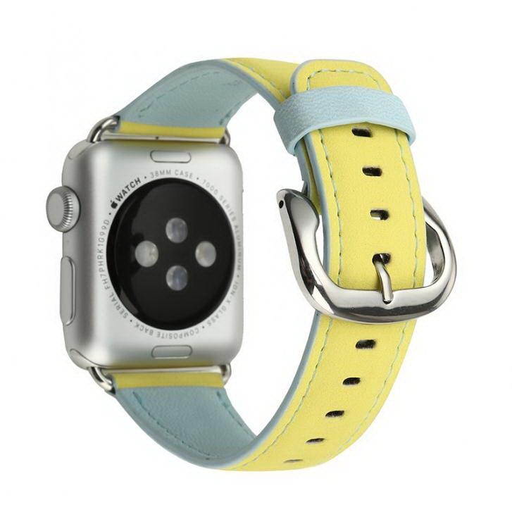 Купить Ремешок Baseus Colorful желтый + синий для Apple Watch 38/40 мм по лучшей цене в Украине 🔔 ,  наш интернет - магазин гарантирует качество и быструю доставку вашего заказа 🚀
