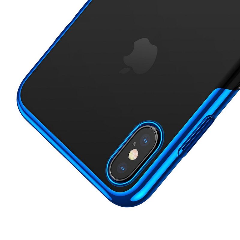 Купити Силіконовий чохол Baseus Shining синій для iPhone XS за найкращою ціною в Україні 🔔, наш інтернет - магазин гарантує якість і швидку доставку вашого замовлення 🚀
