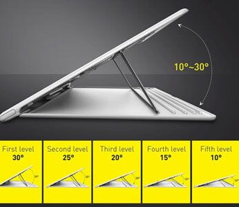 Купить Подставка для MacBook Baseus Let's go Mesh Portable Laptop Stand Gray | Yellow по лучшей цене в Украине 🔔 ,  наш интернет - магазин гарантирует качество и быструю доставку вашего заказа 🚀