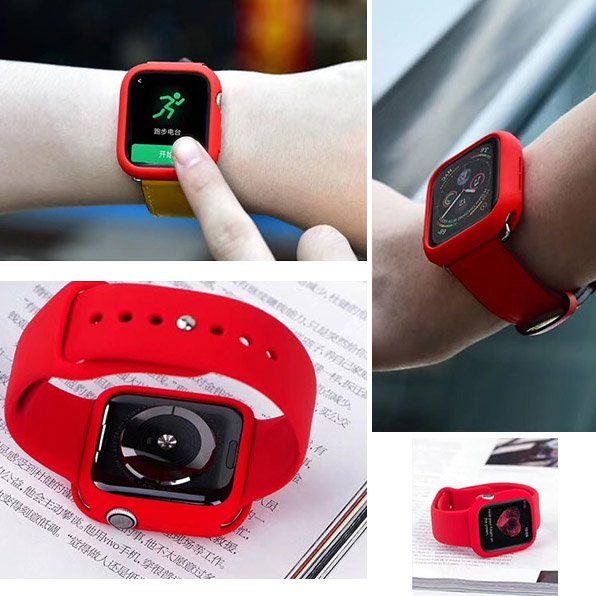 Купить Силиконовый чехол Coteetci Liquid Case красный для Apple Watch 4/5/6/SE 44mm по лучшей цене в Украине 🔔 ,  наш интернет - магазин гарантирует качество и быструю доставку вашего заказа 🚀