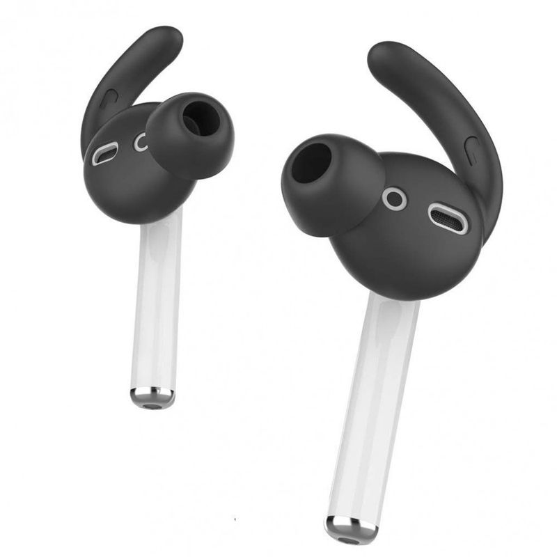 Купить Силиконовые накладки oneLounge AhaStyle Ear Hooks Black для AirPods | EarPods по лучшей цене в Украине 🔔 ,  наш интернет - магазин гарантирует качество и быструю доставку вашего заказа 🚀