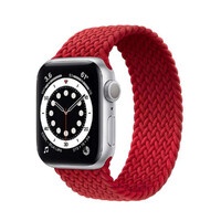Купить Плетеный монобраслет oneLounge Braided Solo Loop Red для Apple Watch 44mm | 42mm Size L OEM по лучшей цене в Украине 🔔 ,  наш интернет - магазин гарантирует качество и быструю доставку вашего заказа 🚀