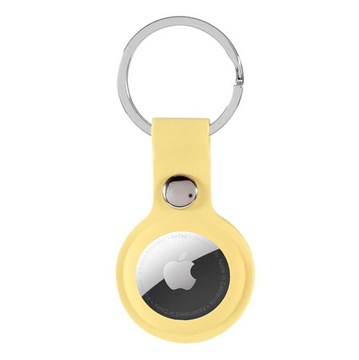 Силиконовый брелок с кольцом iLoungeMax Silicone Keychain Case Yellow для AirTag