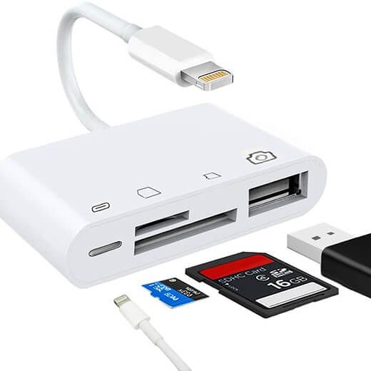 Купить Адаптер oneLounge Lightning Camera Connection Kit 4-in-1 (SD Card | USB | Lightning) по лучшей цене в Украине 🔔 ,  наш интернет - магазин гарантирует качество и быструю доставку вашего заказа 🚀
