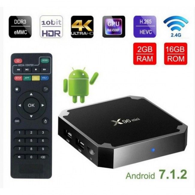 Купить Приставка Smart TV Box X96 MINI S905W 1Gb/8Gb Black по лучшей цене в Украине 🔔 ,  наш интернет - магазин гарантирует качество и быструю доставку вашего заказа 🚀