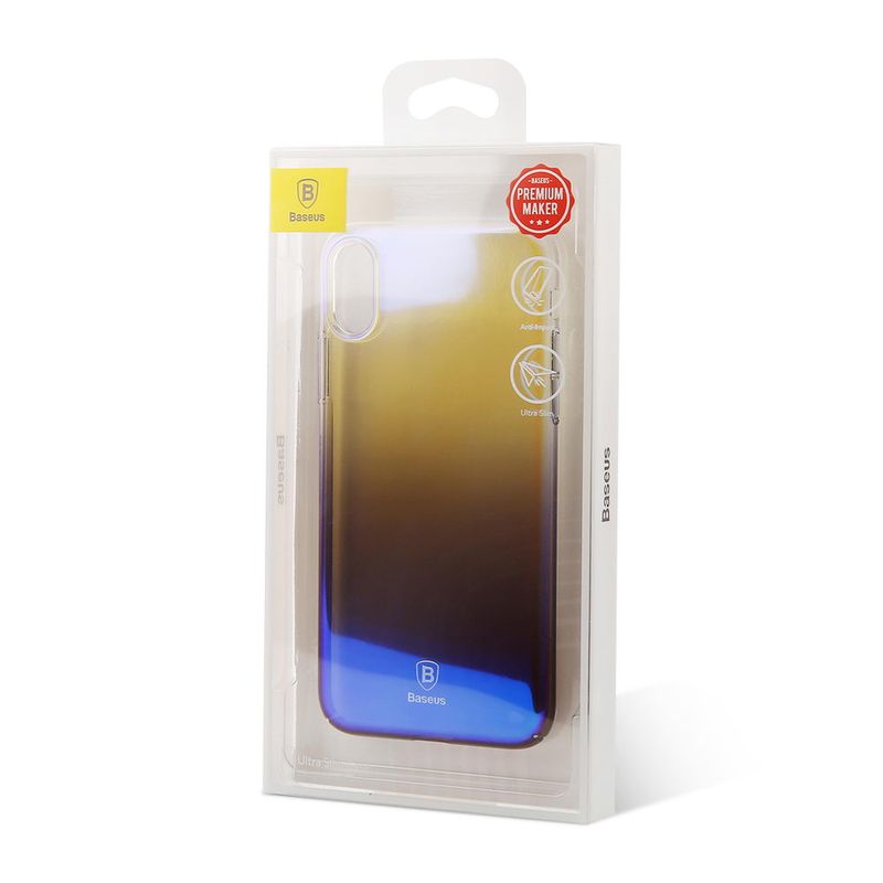 Купить Полупрозрачный чехол Baseus Glaze черный для iPhone X/XS по лучшей цене в Украине 🔔 ,  наш интернет - магазин гарантирует качество и быструю доставку вашего заказа 🚀