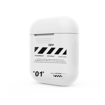 Купить Пластиковый чехол oneLounge OFF-WHITE для Apple AirPods по лучшей цене в Украине 🔔 ,  наш интернет - магазин гарантирует качество и быструю доставку вашего заказа 🚀