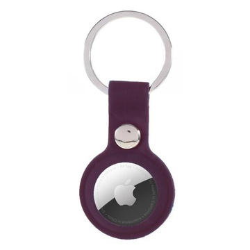 Силиконовый брелок с кольцом iLoungeMax Silicone Keychain Case Purple для AirTag