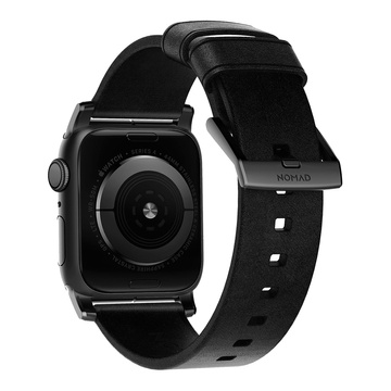 Купити Шкіряний ремінець Nomad Modern Strap Black Black Hardware для Apple Watch 42mm | 44mm SE| 6 | 5 | 4 | 3 | 2 | 1 за найкращою ціною в Україні 🔔, наш інтернет - магазин гарантує якість і швидку доставку вашого замовлення 🚀