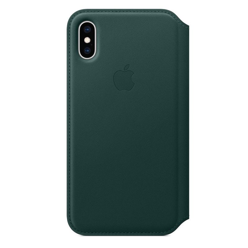 Купить Кожаный чехол-книжка Apple Leather Folio Forest Green (MRWY2) для iPhone XS | X по лучшей цене в Украине 🔔 ,  наш интернет - магазин гарантирует качество и быструю доставку вашего заказа 🚀