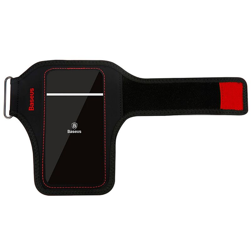Купить Спортивный чехол на руку Baseus Flexible Wristband Red для телефонов до 5.8" по лучшей цене в Украине 🔔 ,  наш интернет - магазин гарантирует качество и быструю доставку вашего заказа 🚀