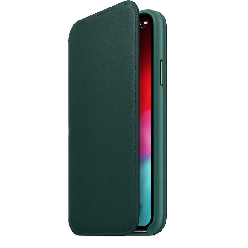 Купить Кожаный чехол-книжка Apple Leather Folio Forest Green (MRWY2) для iPhone XS | X по лучшей цене в Украине 🔔 ,  наш интернет - магазин гарантирует качество и быструю доставку вашего заказа 🚀