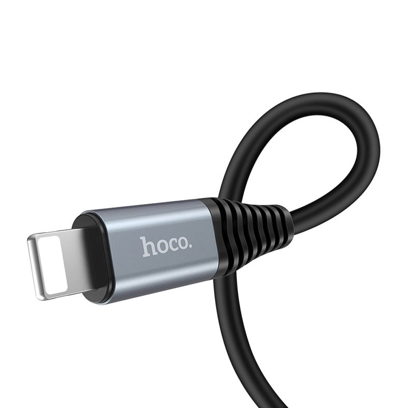 Купить Кабель с аккумулятором HOCO U22 Black USB to Lightning 1.2m по лучшей цене в Украине 🔔 ,  наш интернет - магазин гарантирует качество и быструю доставку вашего заказа 🚀