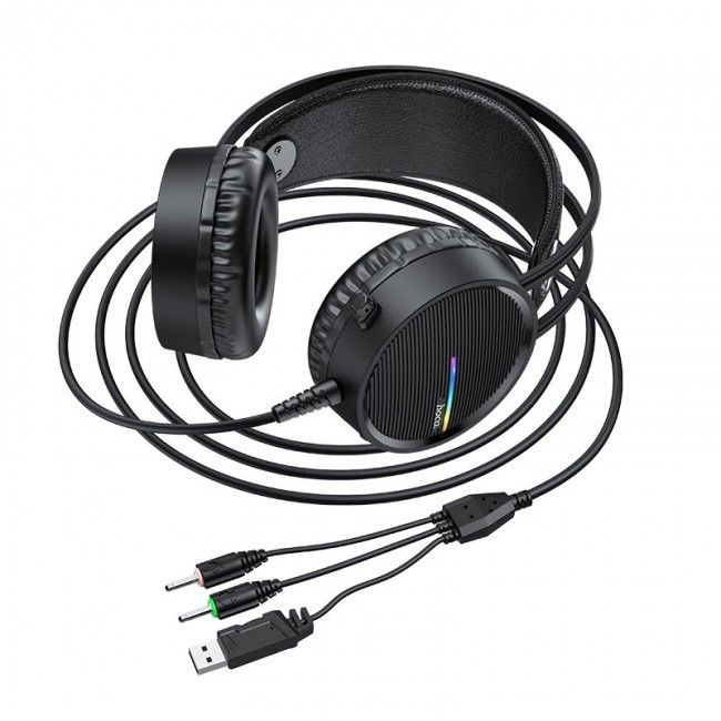 Купити Навушники ігрові Hoco W100 Touring gaming headset з мікрофоном Black за найкращою ціною в Україні 🔔, наш інтернет - магазин гарантує якість і швидку доставку вашого замовлення 🚀