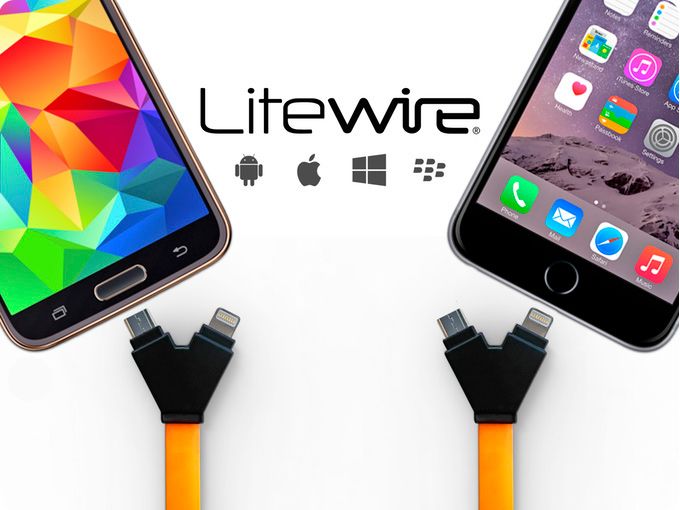 Купить Кабель LiteWire Purple micro-USB + Lightning to USB по лучшей цене в Украине 🔔 ,  наш интернет - магазин гарантирует качество и быструю доставку вашего заказа 🚀
