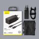 Мережеве ЗУ Baseus GaN Mini Quick Charger C+U 45W чорне + кабель Type-C to Type-C 60W (20V/3A/1m) в комплекті