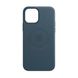 Кожаный чехол iLoungeMax Genuine Leather Case MagSafe Baltic Blue для iPhone 12 mini ОЕМ