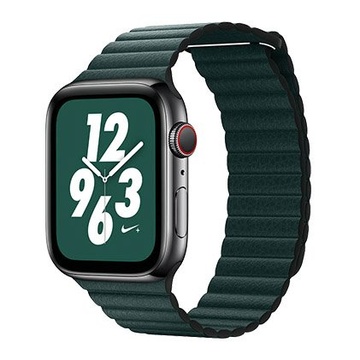 Купить Ремешок Coteetci W7 Leather Magnet Band зелёный для Apple Watch 38mm/40mm по лучшей цене в Украине 🔔 ,  наш интернет - магазин гарантирует качество и быструю доставку вашего заказа 🚀