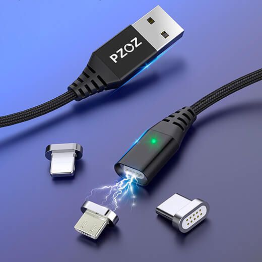 Купити Зарядний магнітний кабель oneLounge USB to Lightning | Micro-USB | Type-C 1m за найкращою ціною в Україні 🔔, наш інтернет - магазин гарантує якість і швидку доставку вашого замовлення 🚀