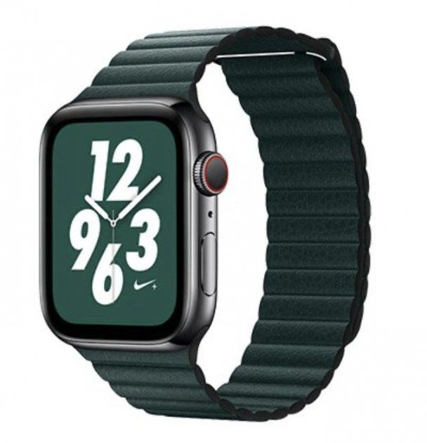 Купить Ремешок Coteetci W7 Leather Magnet Band зелёный для Apple Watch 38mm/40mm по лучшей цене в Украине 🔔 ,  наш интернет - магазин гарантирует качество и быструю доставку вашего заказа 🚀