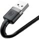 Кабель з опліткою для iPhone Baseus Cafule USB for lightning 2.4A 1m Black