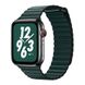 Ремешок Coteetci W7 Leather Magnet Band зелёный для Apple Watch 38mm/40mm