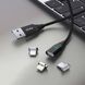 Зарядный магнитный кабель iLoungeMax USB to Lightning | Micro-USB | Type-C 1m