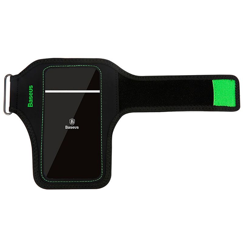Купить Спортивный чехол на руку Baseus Flexible Wristband Green для телефонов до 5" по лучшей цене в Украине 🔔 ,  наш интернет - магазин гарантирует качество и быструю доставку вашего заказа 🚀