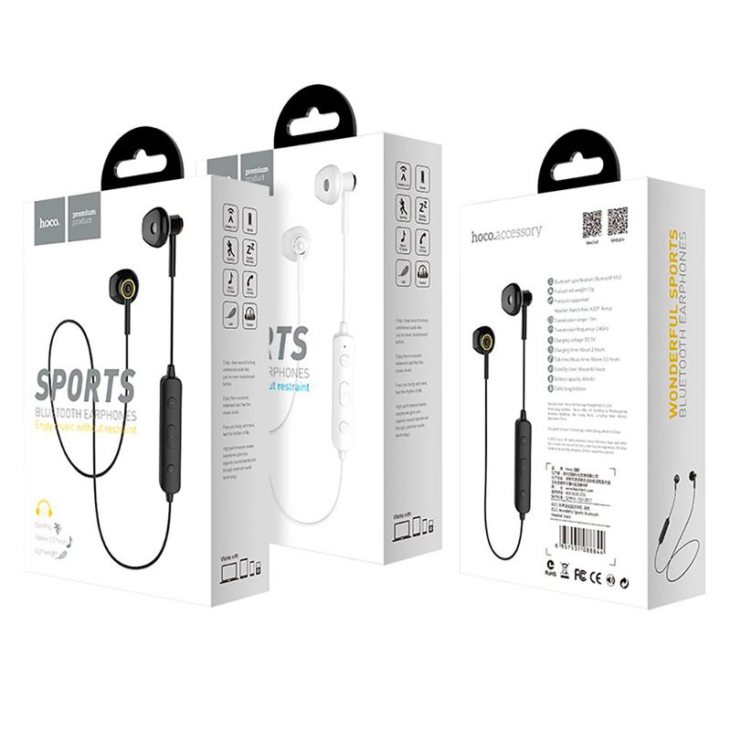 Купити Бездротові навушники HOCO ES21 Wonderful Sports Black за найкращою ціною в Україні 🔔, наш інтернет - магазин гарантує якість і швидку доставку вашого замовлення 🚀