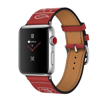 Купить Кожаный ремешок COTEetCI W13 красный для Apple Watch 42/44/45 мм по лучшей цене в Украине 🔔 ,  наш интернет - магазин гарантирует качество и быструю доставку вашего заказа 🚀