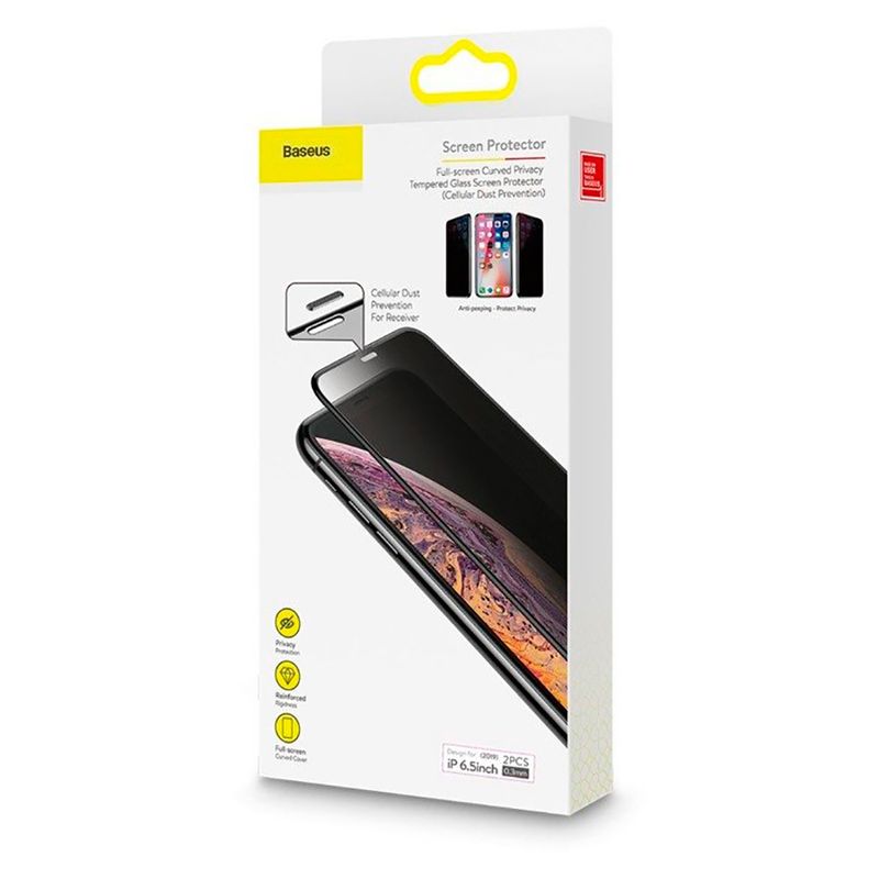 Купить Защитное стекло Baseus Curved Privacy Tempered Glass Black для iPhone 11 | XR по лучшей цене в Украине 🔔 ,  наш интернет - магазин гарантирует качество и быструю доставку вашего заказа 🚀