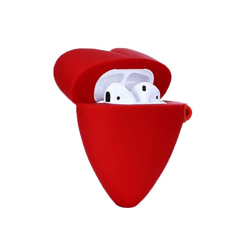 Купить Силиконовый футляр Lucky Heart series для наушников AirPods 1/2 + кольцо по лучшей цене в Украине 🔔 ,  наш интернет - магазин гарантирует качество и быструю доставку вашего заказа 🚀