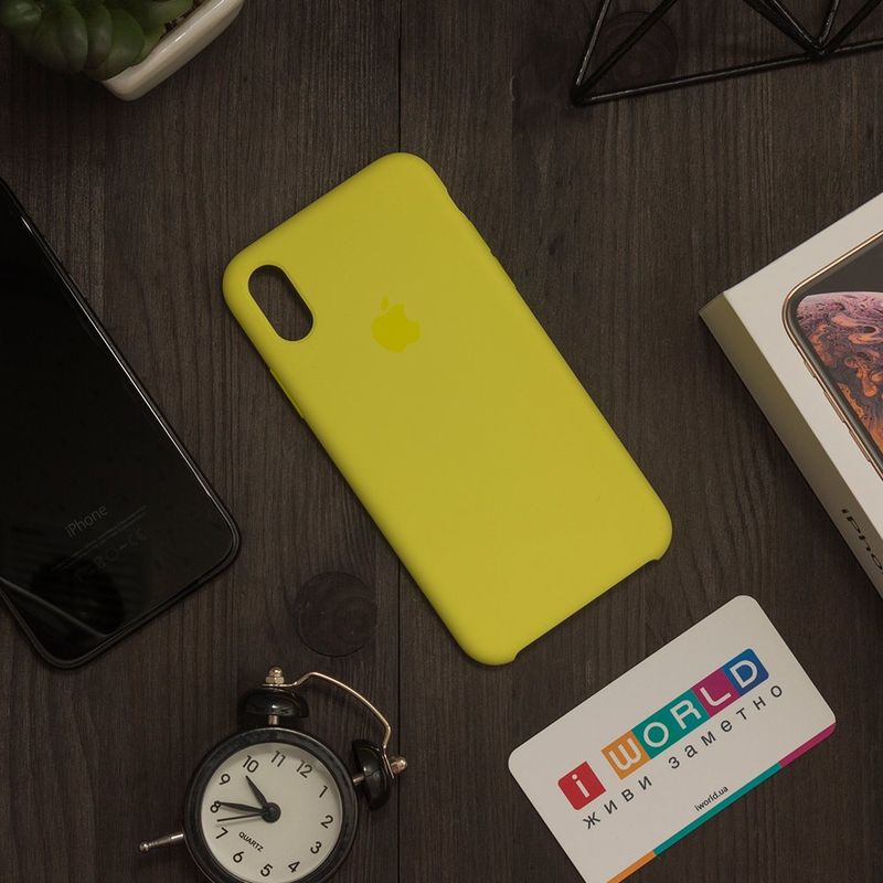 Купить Силиконовый чехол желтый для iPhone X по лучшей цене в Украине 🔔 ,  наш интернет - магазин гарантирует качество и быструю доставку вашего заказа 🚀
