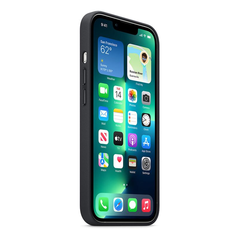 Шкіряний чохол Apple Leather Case with MagSafe Midnight (MM1H3) для iPhone 13 Pro