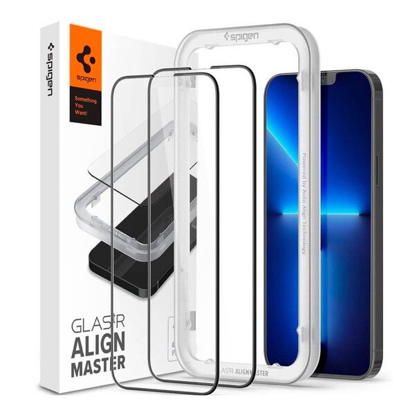 Купить Защитное стекло Spigen Glas.tR AlignMaster Full Cover для iPhone 12 | 12 Pro (2 шт.) по лучшей цене в Украине 🔔 ,  наш интернет - магазин гарантирует качество и быструю доставку вашего заказа 🚀