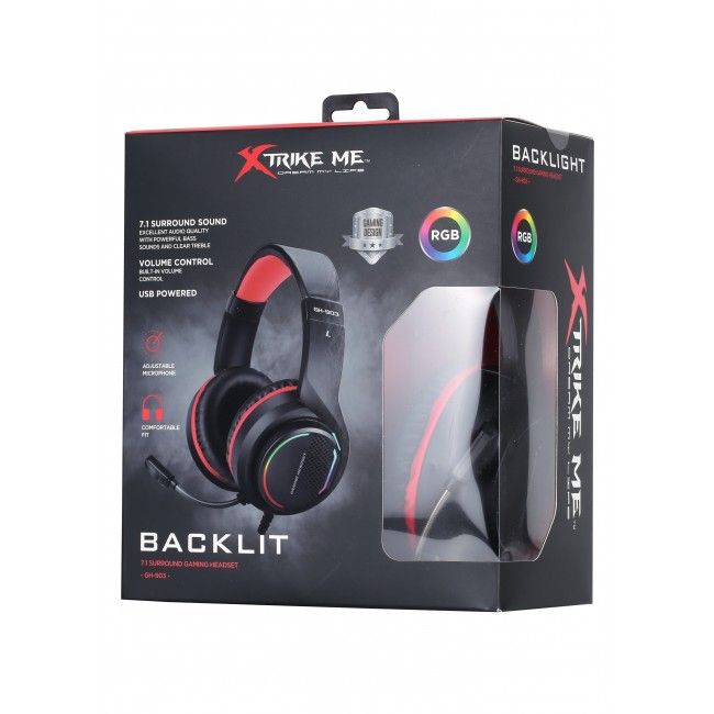 Купить Игровые наушники XTRIKE ME GH-903 с микрофоном Black-Red по лучшей цене в Украине 🔔 ,  наш интернет - магазин гарантирует качество и быструю доставку вашего заказа 🚀