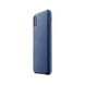 Кожаный чехол MUJJO Full Leather Case Blue для iPhone X | XS