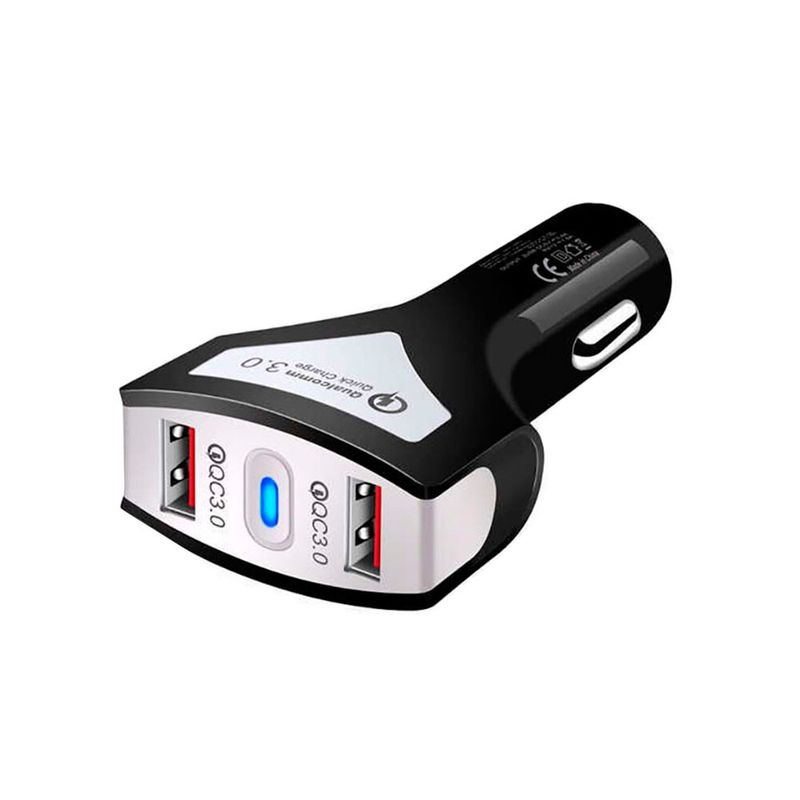 Купить Автомобильное зарядное устройство oneLounge Dual USB Quick Charge 3.0 Black по лучшей цене в Украине 🔔 ,  наш интернет - магазин гарантирует качество и быструю доставку вашего заказа 🚀